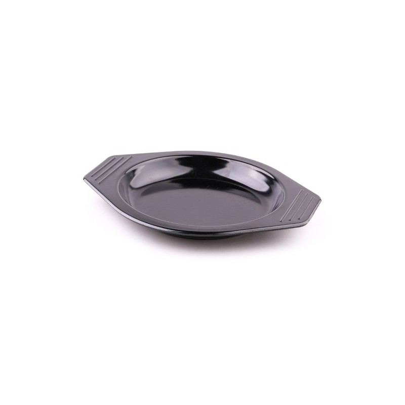 Black saucer with big plastic handles