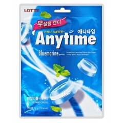 롯데 무설탕 캔디 애니타임 블루마린 74g